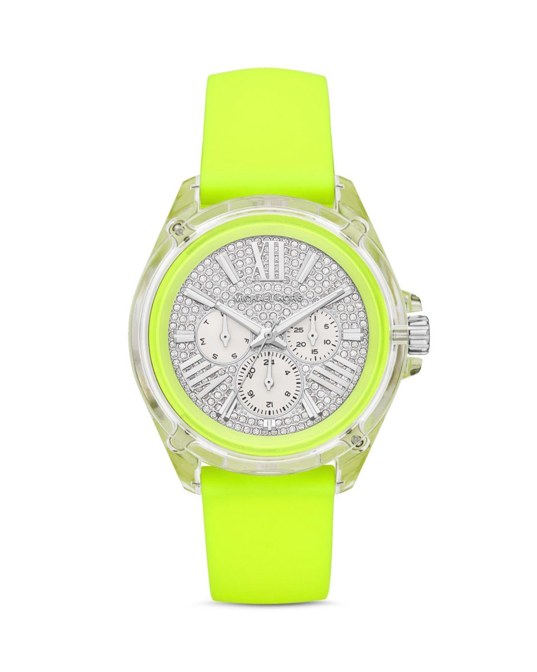 Michael Kors Wren Pavé Neon Watch in Neon Yellow (Yellow) Lyst