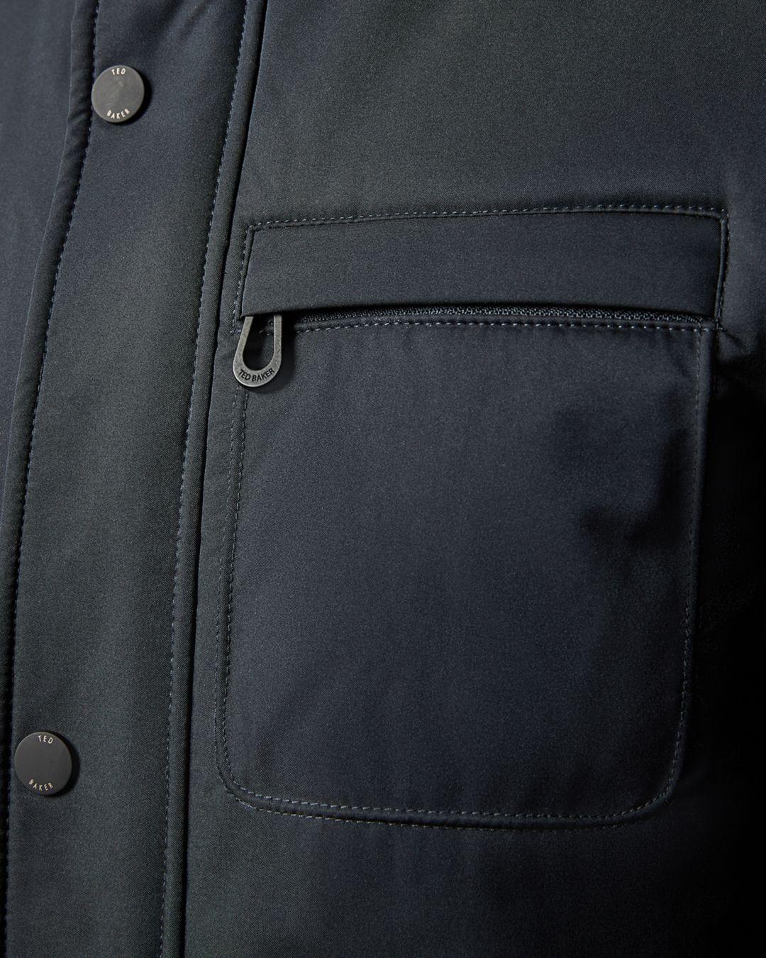 Ted Baker Synthetic Wadded Harrington Jacket in Navy (Blue) for Men - Lyst