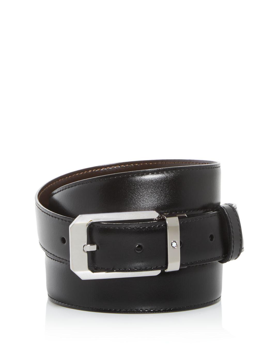 Montblanc Men's Classic Reversible Leather Belt in Black for Men - Lyst