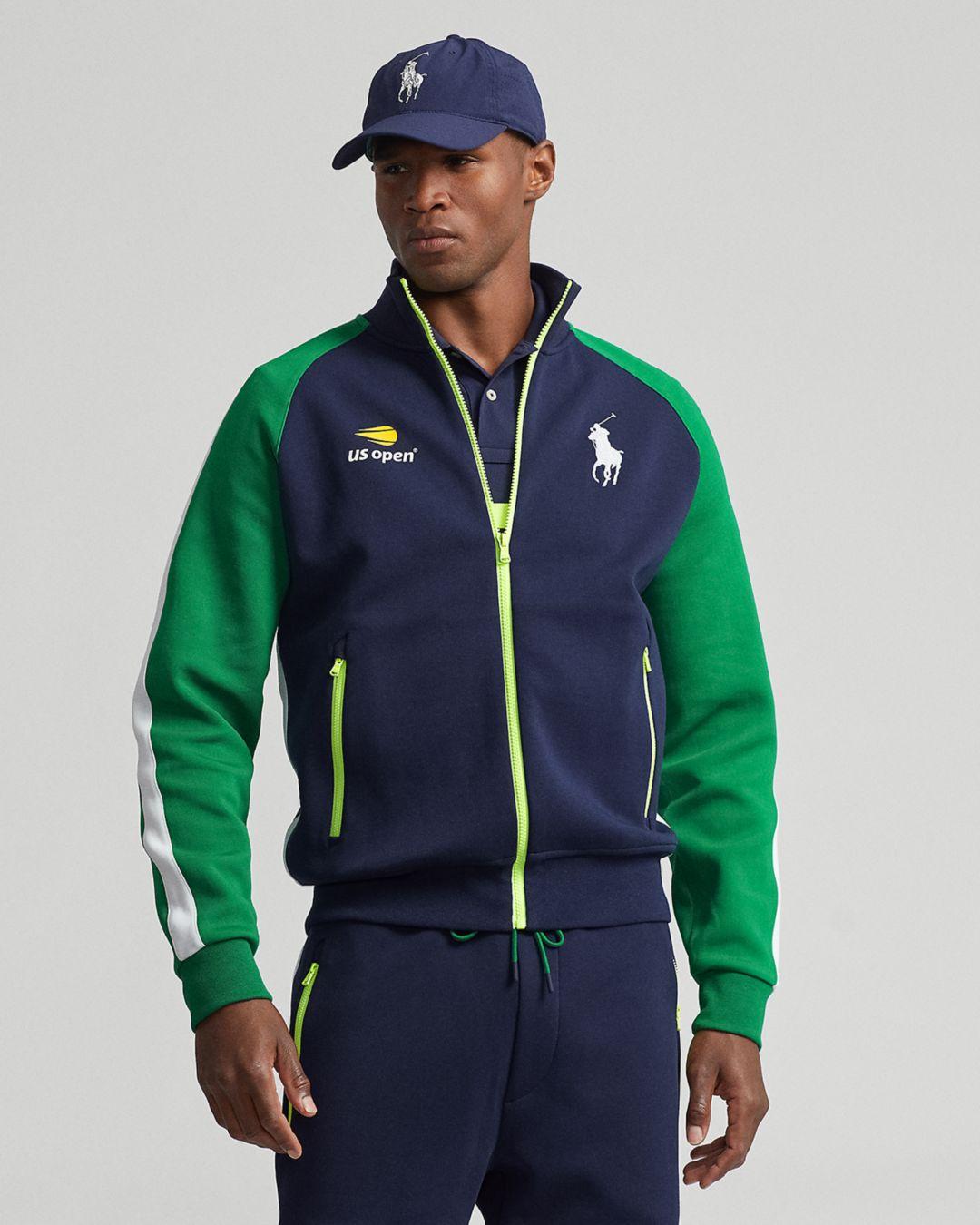 Polo Ralph Lauren Cotton Blend Us Open Color Blocked Ball Crew Jacket