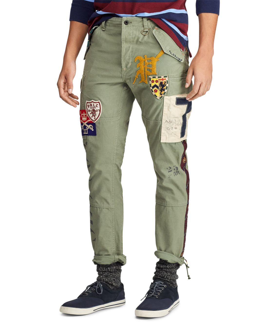 Polo Ralph Lauren Classic Tapered Fit Patch Cargo Pants in Green for Men |  Lyst