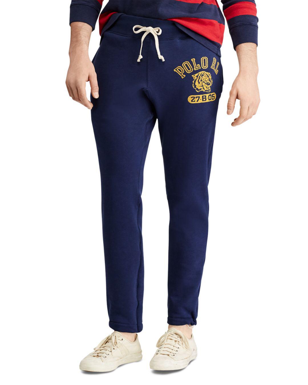 Polo Ralph Lauren Tiger Logo Sweatpants in Blue for Men | Lyst