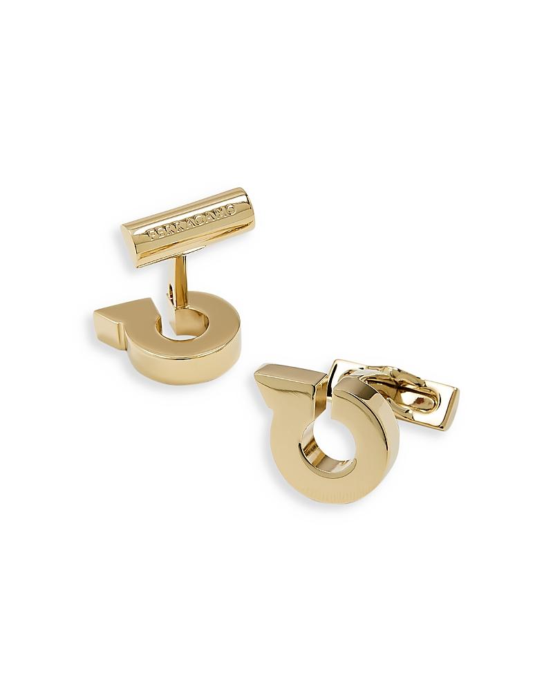 サルヴァトーレフェラガモ カフリンクス ゴールド Branded cufflinks - Men | Ferragamo