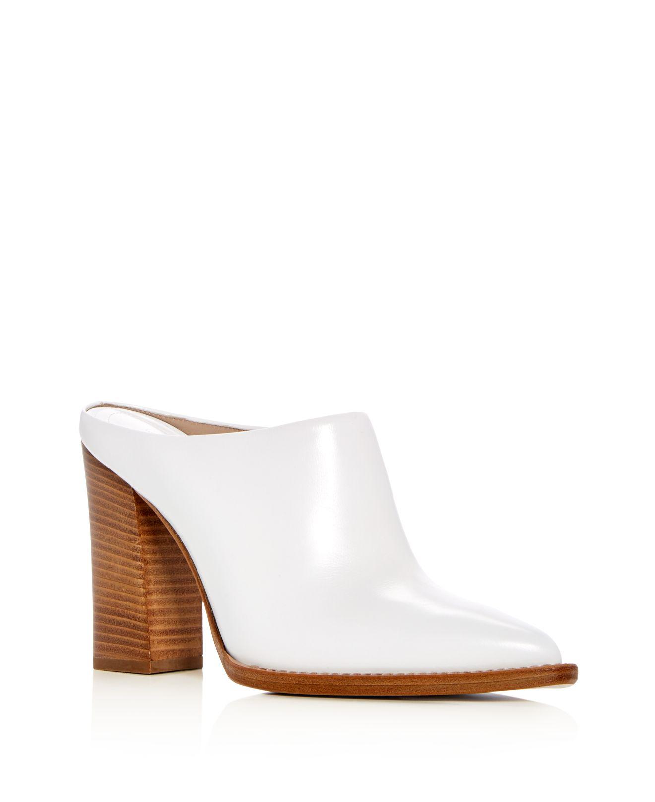 high block heel mules
