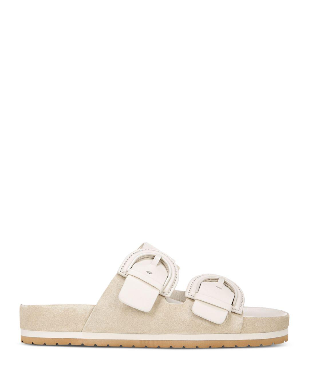 vince women's glyn double buckle slide sandals