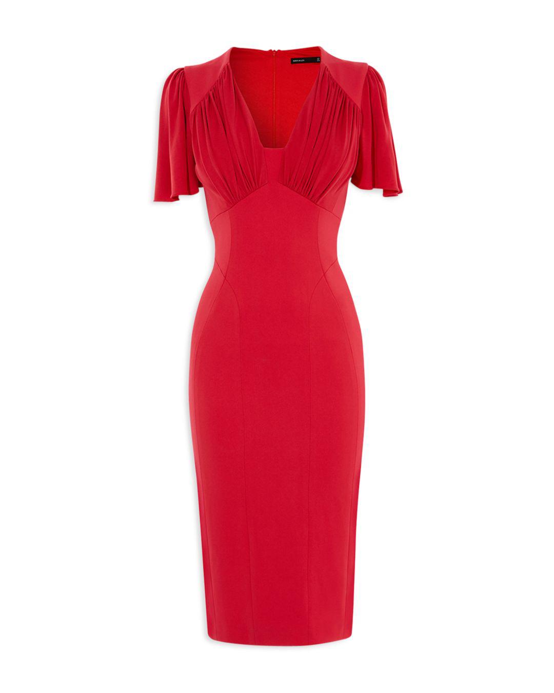 karen millen gathered detail midi dress