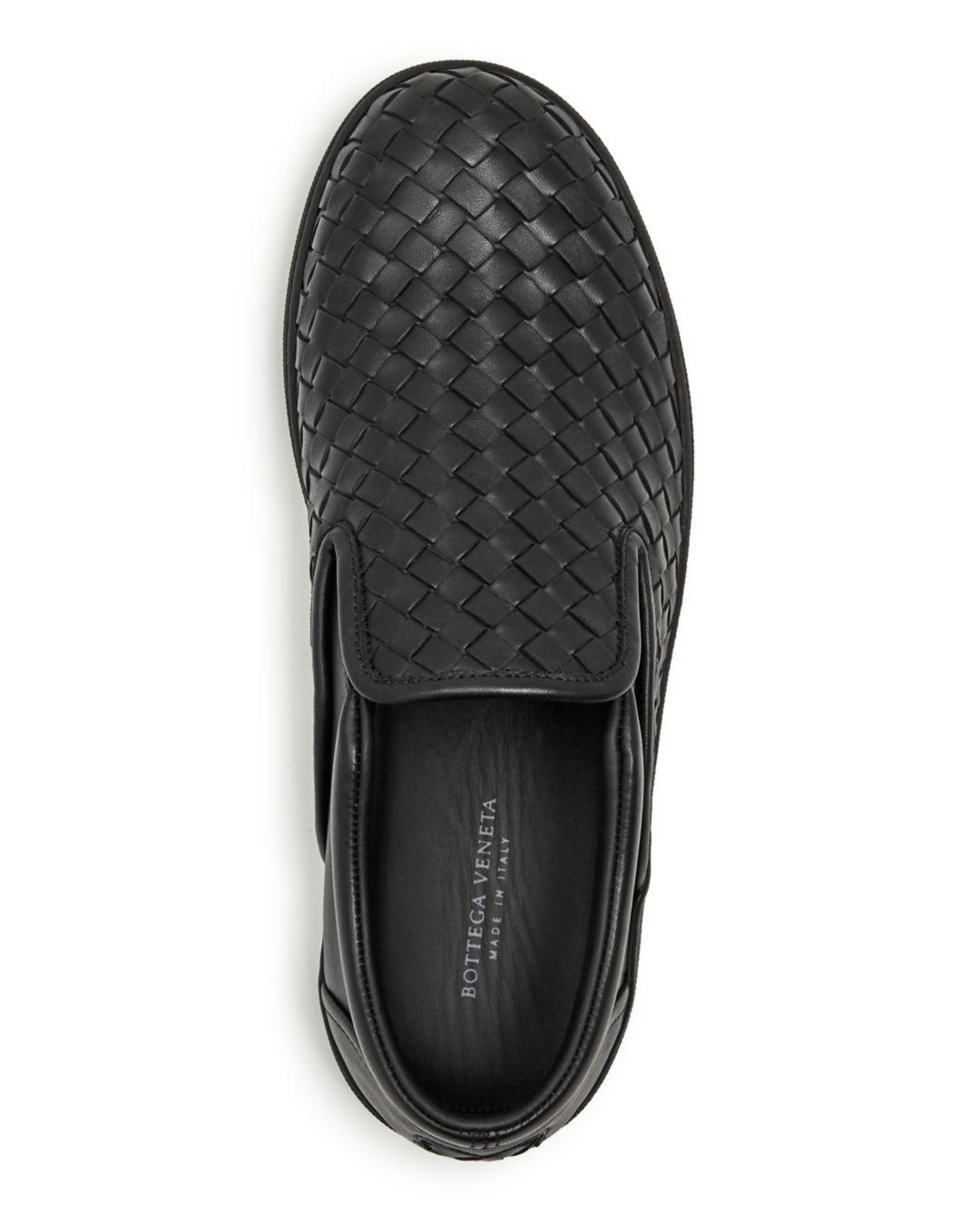 Bottega Veneta Men's Woven Leather Slip - On Black for Men Lyst