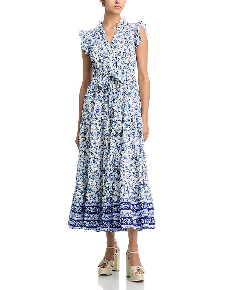 maxi cheetah print dress Electric Blue cheetah print long sleeve modest maxi Dress