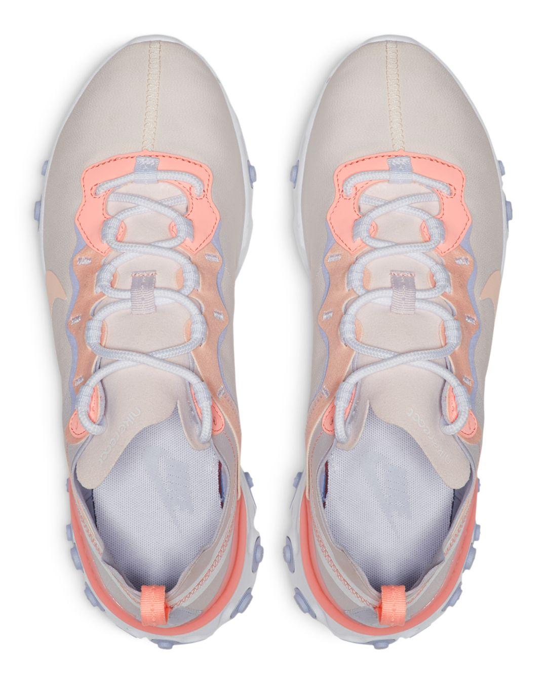 nike pink react element 55 trainers