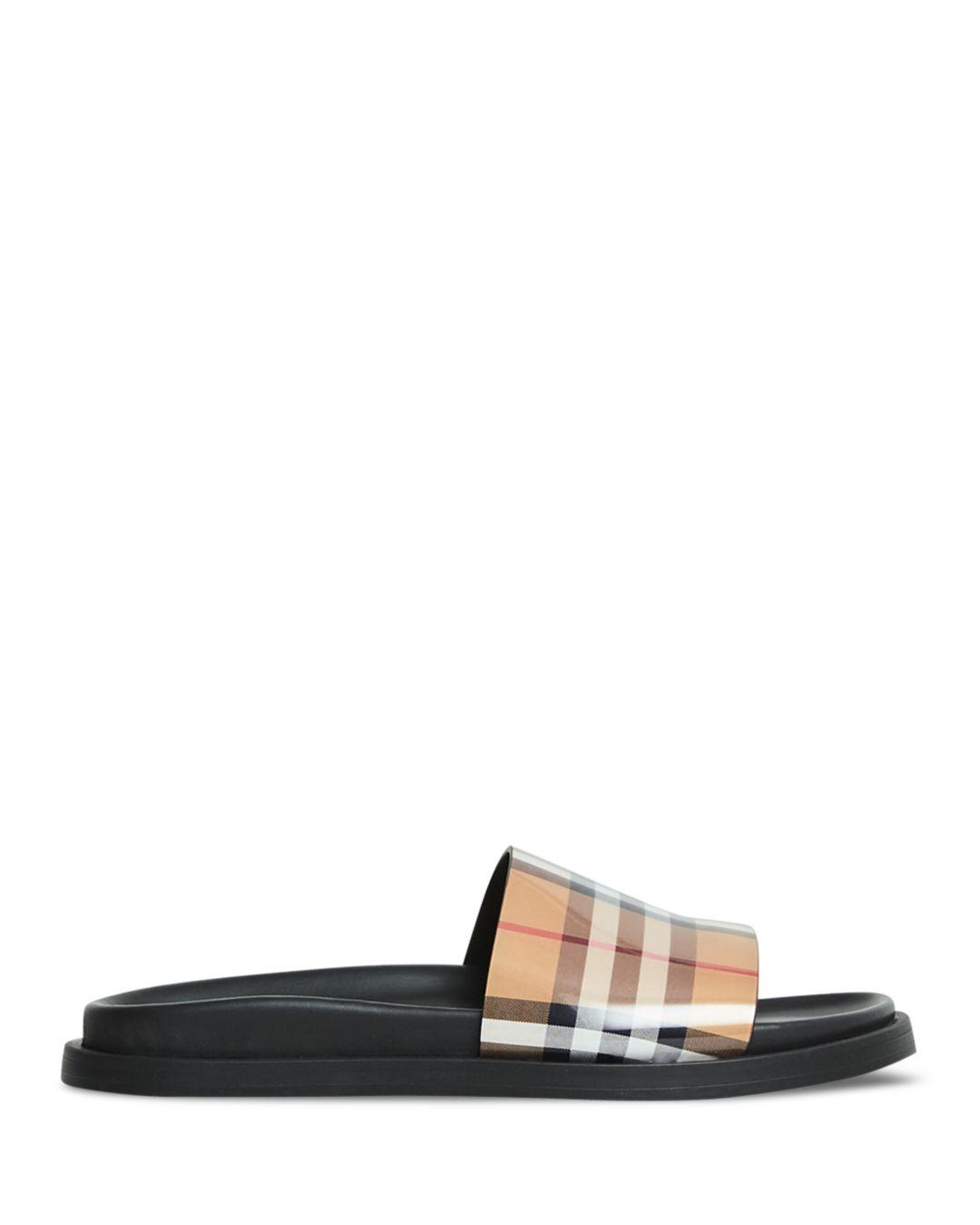 burberry women's ashmore vintage check pool slides