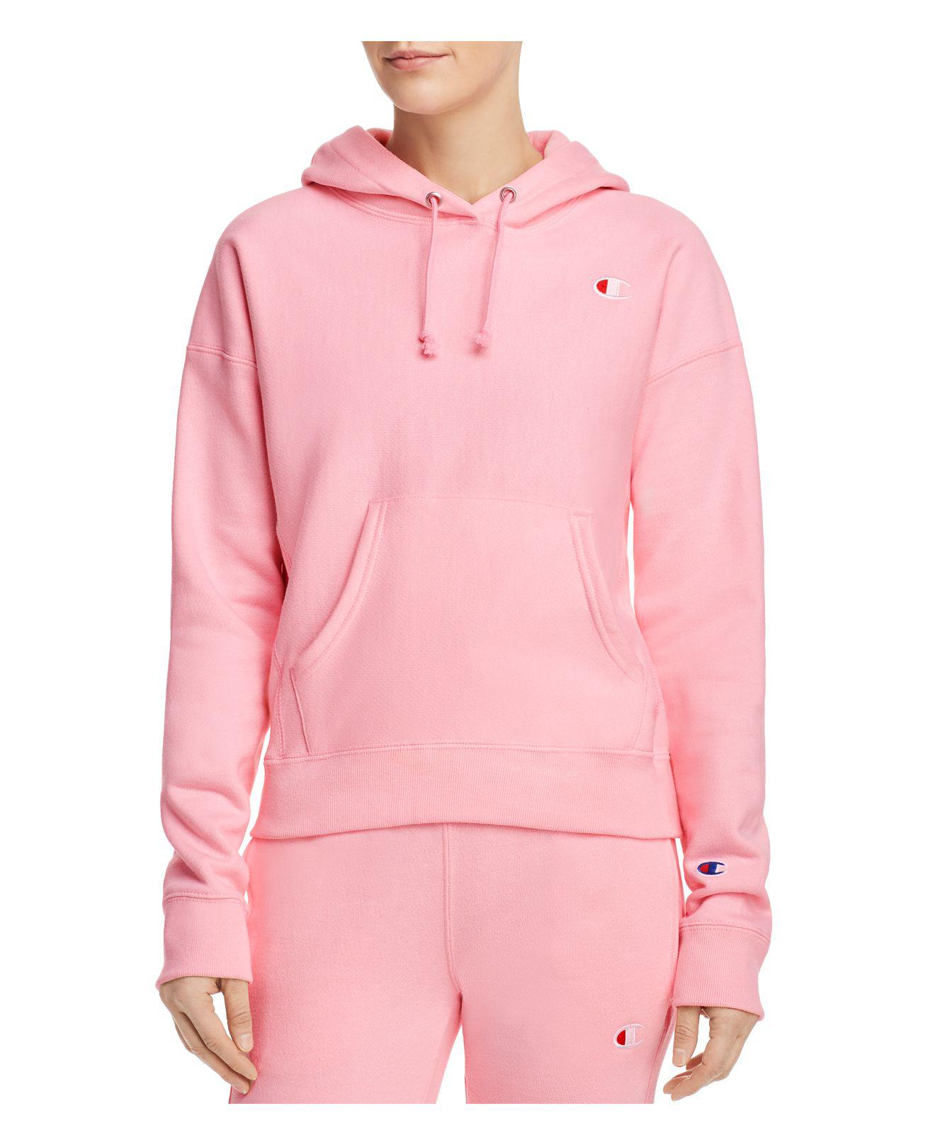 bright pink champion hoodie