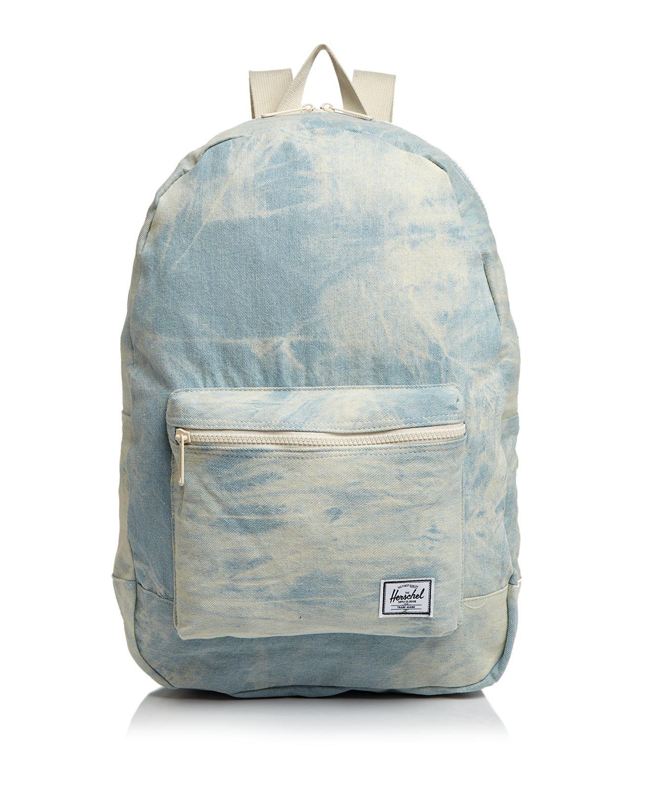 herschel bleached denim backpack