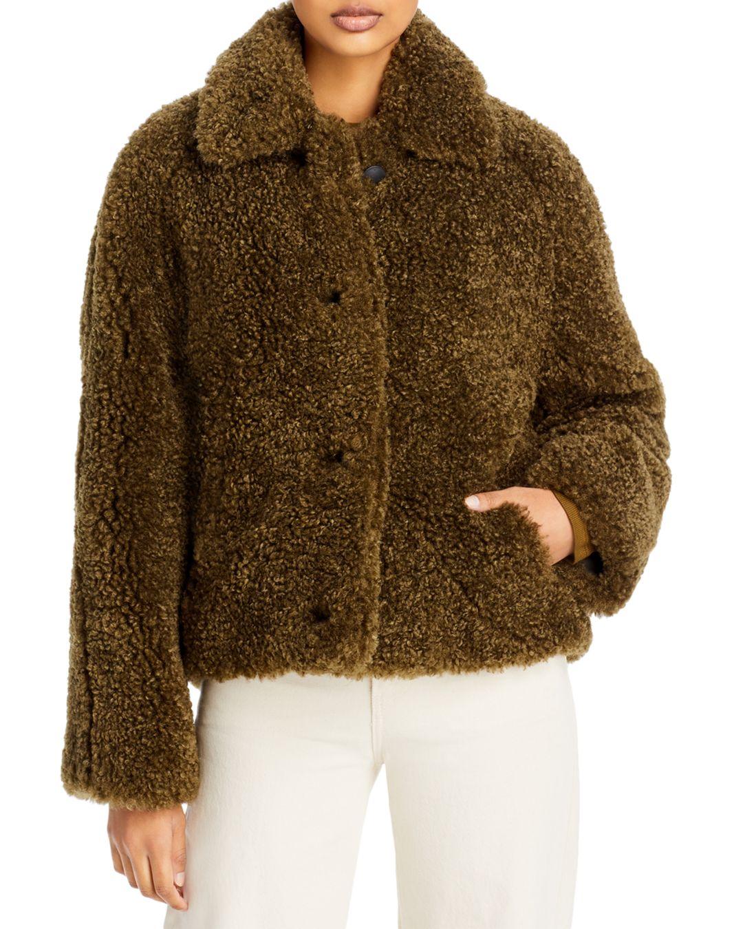 Rag & Bone Hesper Faux Fur Coat Relaxed Fit Coat in Natural | Lyst