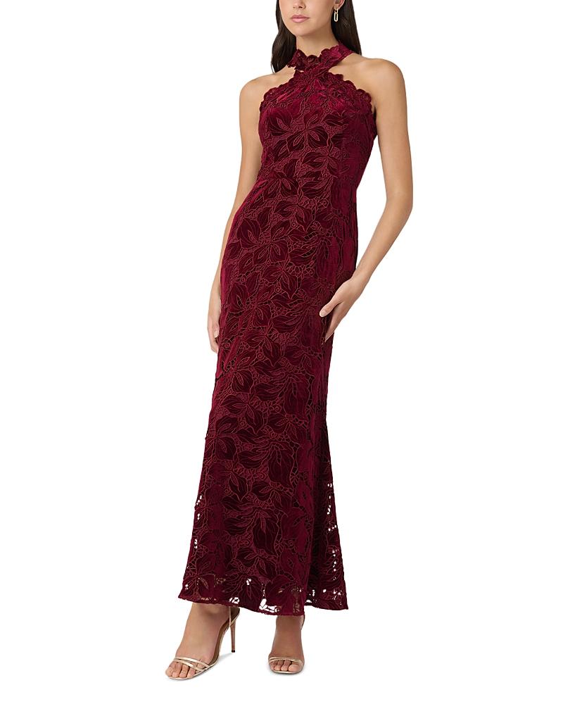 Shoshanna Vera Velvet Dress in Red | Lyst