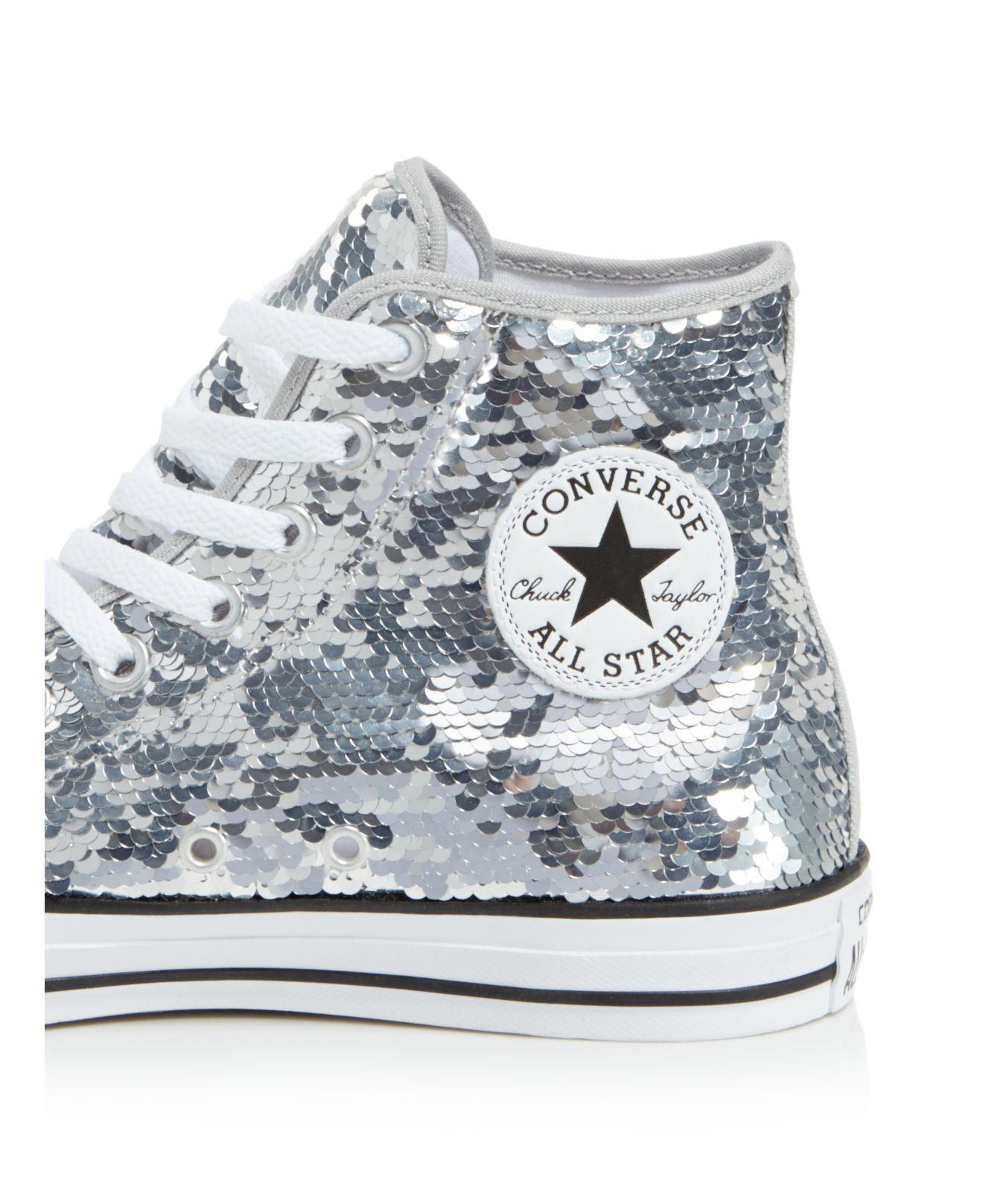 Converse Women's Chuck Taylor All Star Sequin High Top Sneakers | Lyst