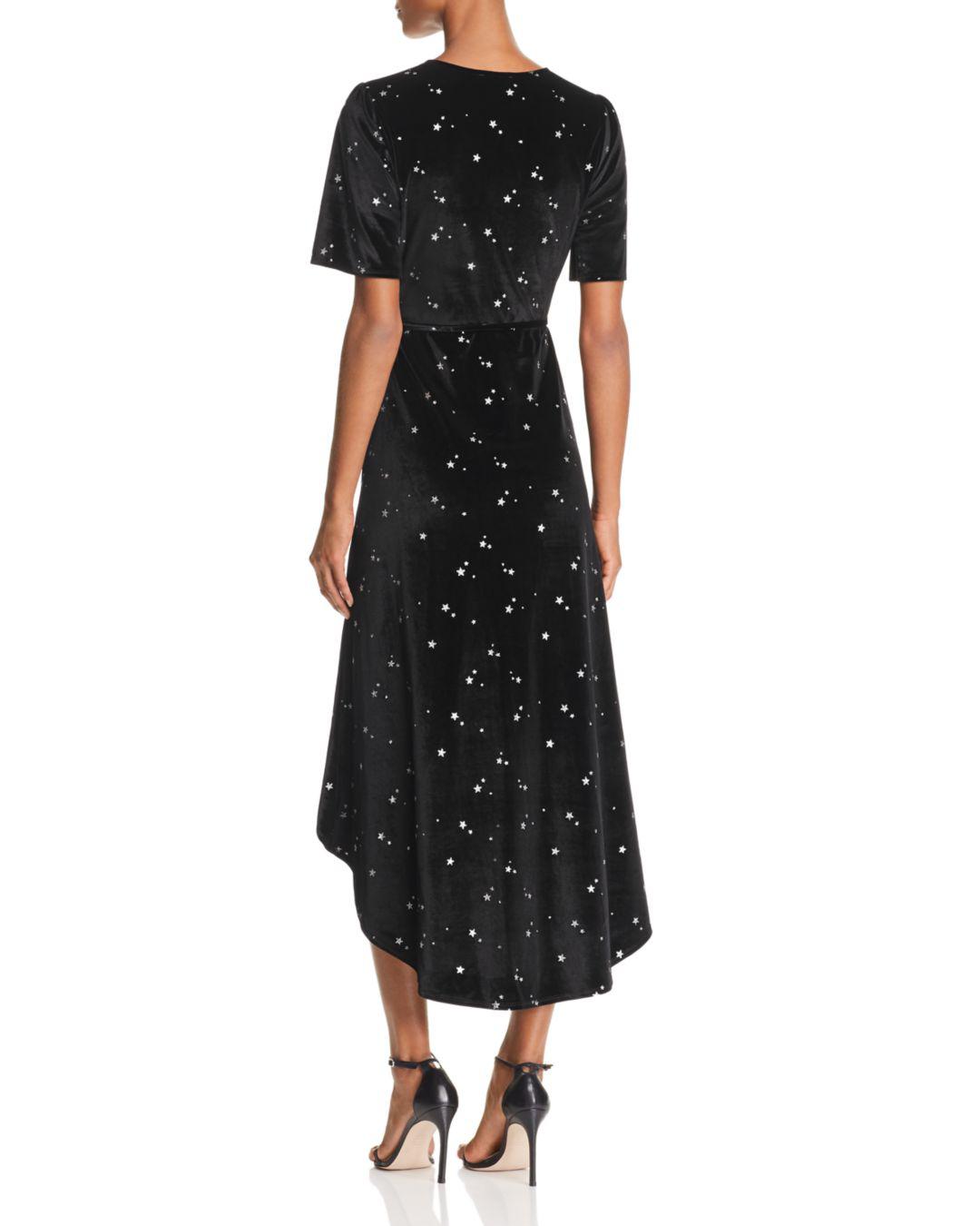 wrap star velvet dress