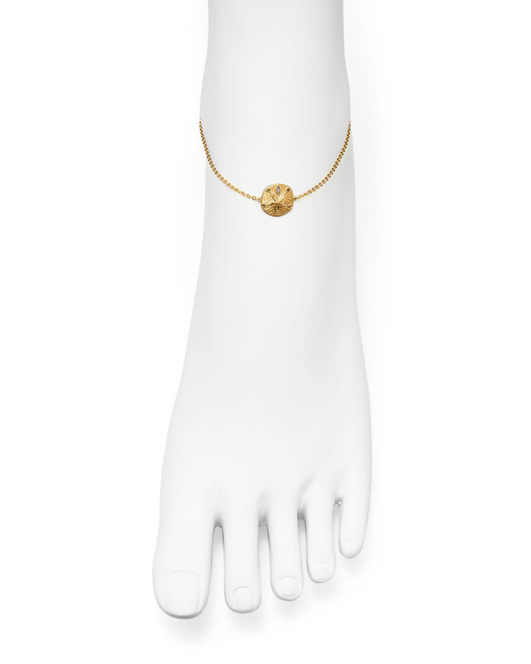 14k Yellow Gold Sand Dollar Ankle Bracelet 14k Yellow Gold Sand Dollar Ankle Bracelet