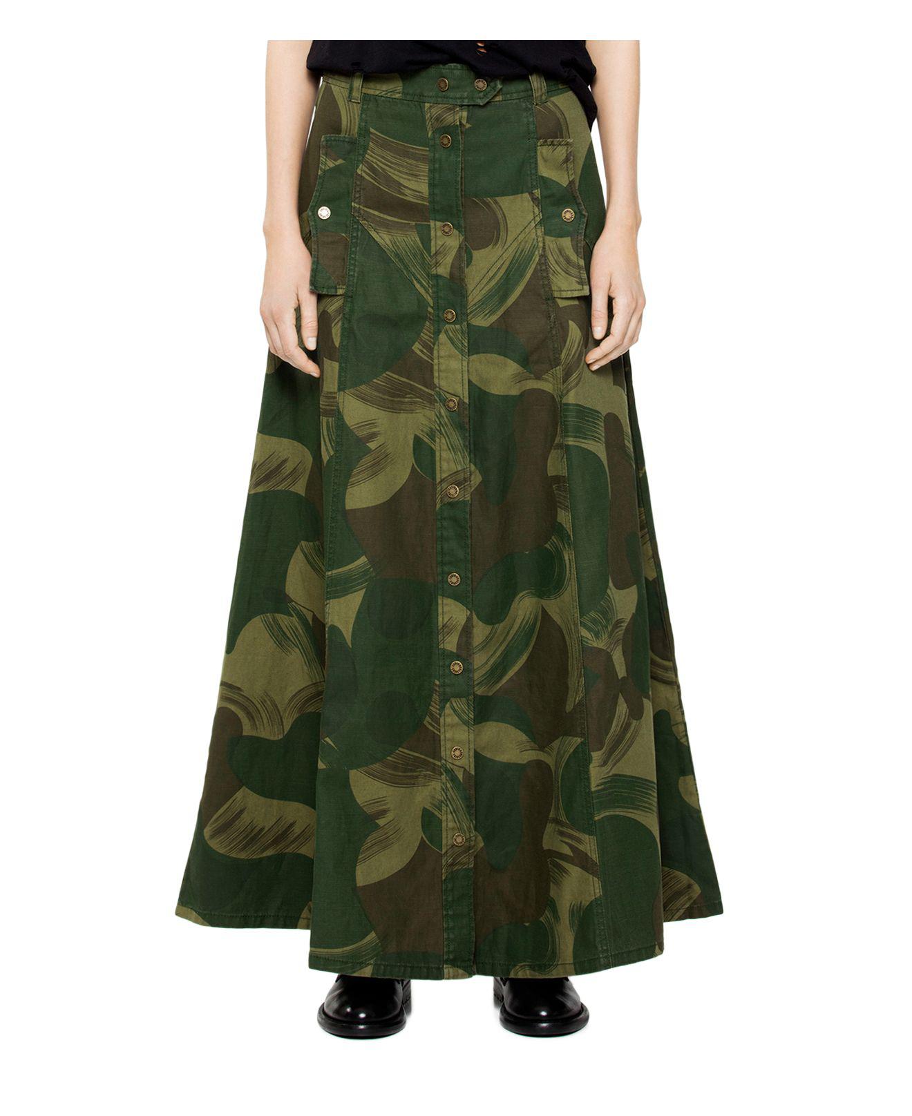 Zadig \u0026 Voltaire Jam Camo Maxi Skirt in 