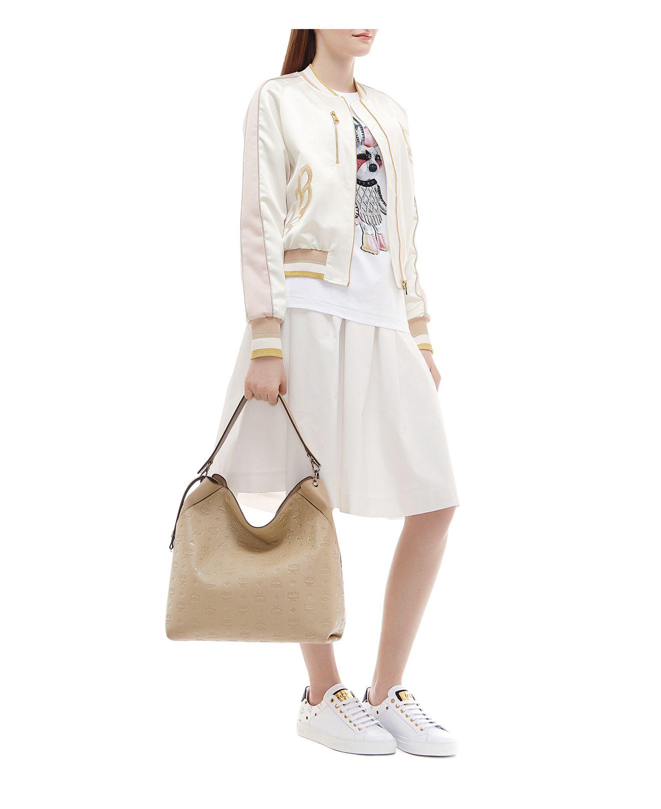 medium klara monogram leather hobo