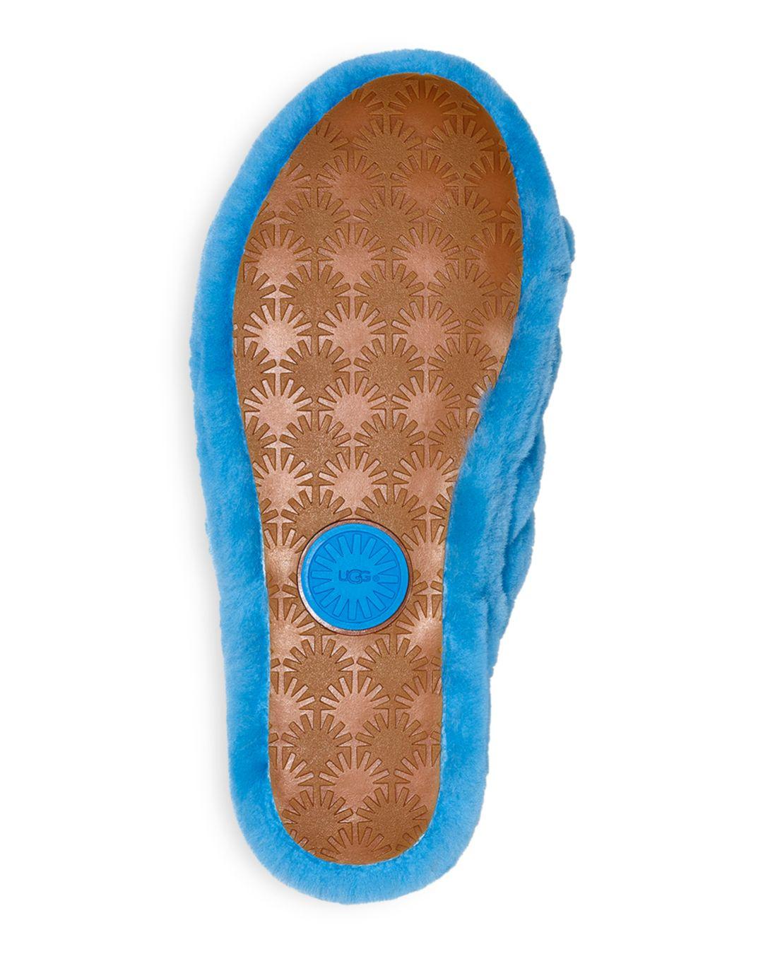 neon blue ugg slippers