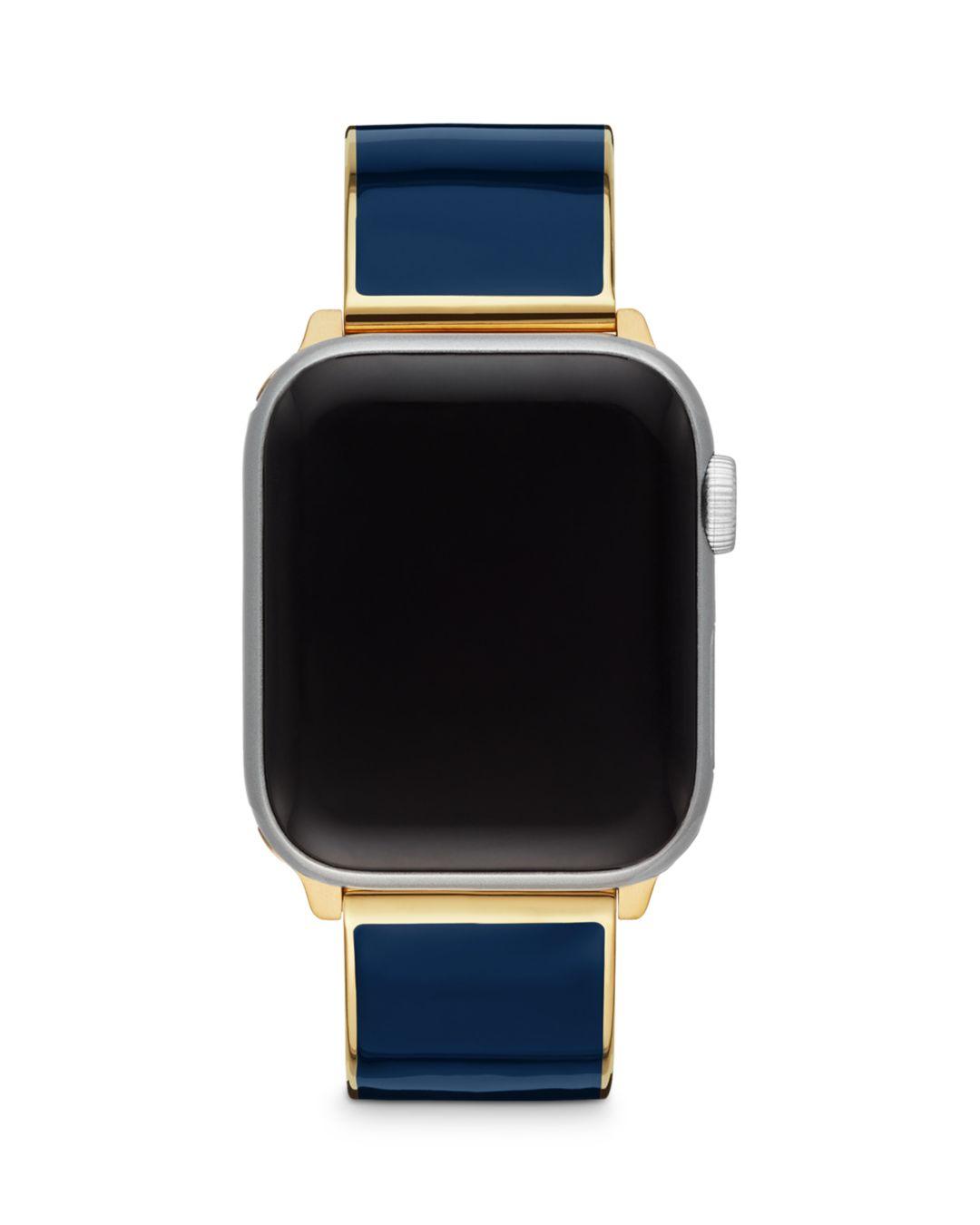 Tory Burch Buddy Bangle Band For Apple Watch®, Gold-tone/navy, 38 