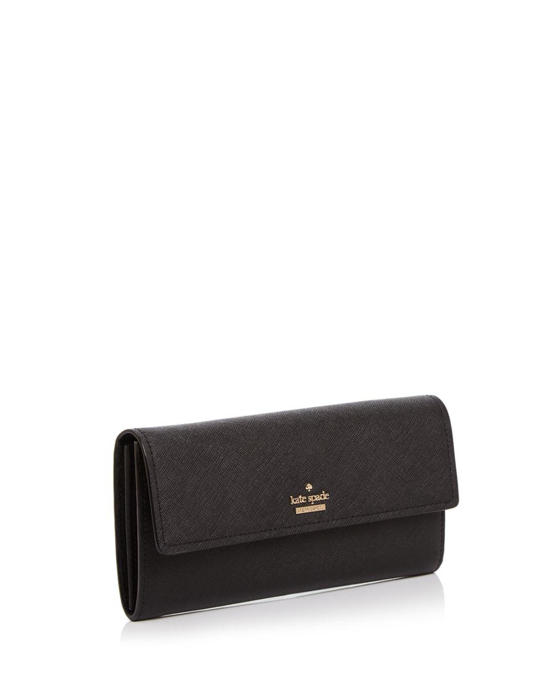 Kate Spade Cameron Street Kinsley Leather Wallet in Black | Lyst