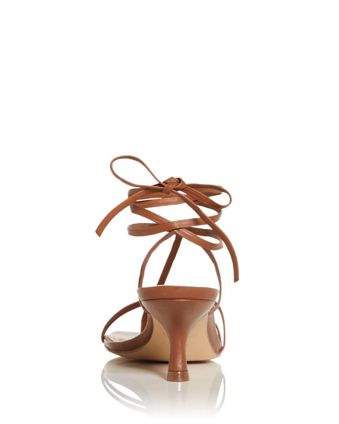 kitten heel sandals with ankle strap