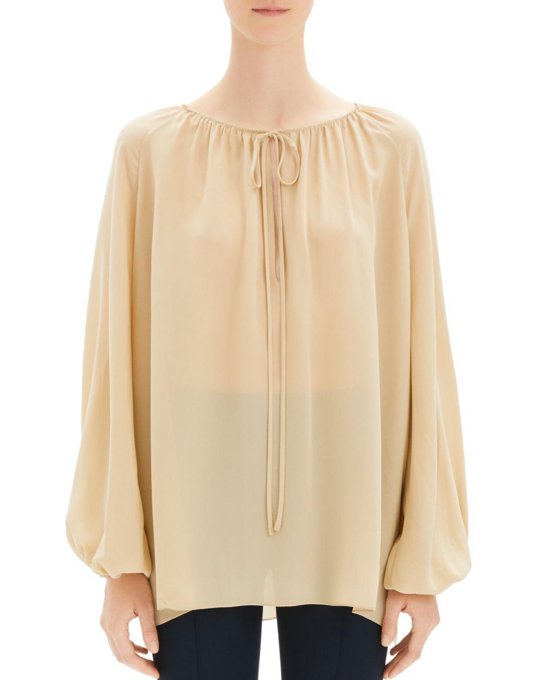 silk peasant blouse