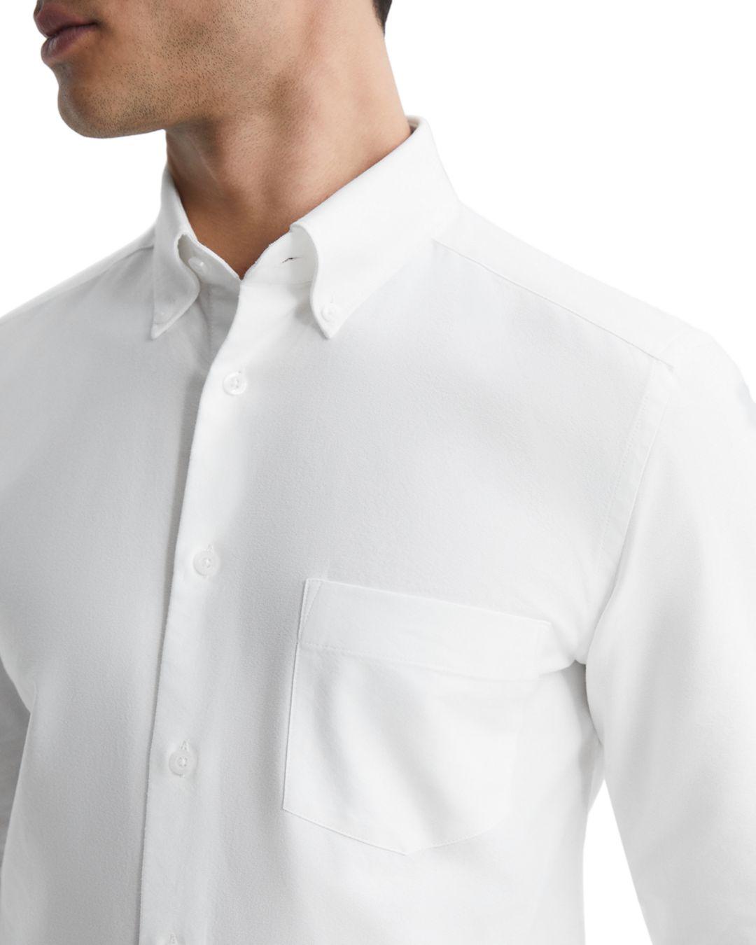 Reiss Greenwich Slim Fit Oxford Shirt in White for Men | Lyst