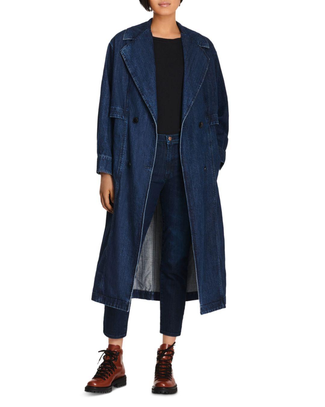 J Brand Billie Denim Trench Coat in 