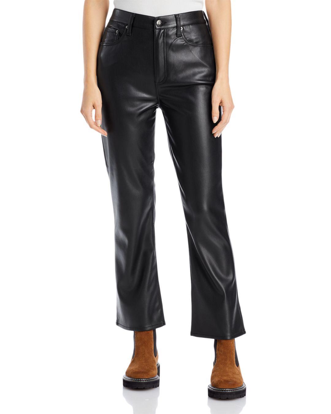 Pistola Lennon Cropped High - Rise Wide Leg Jeans In Black | Lyst