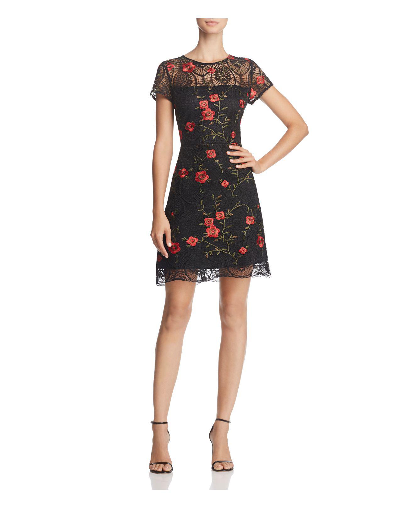 floral embroidered lace dress