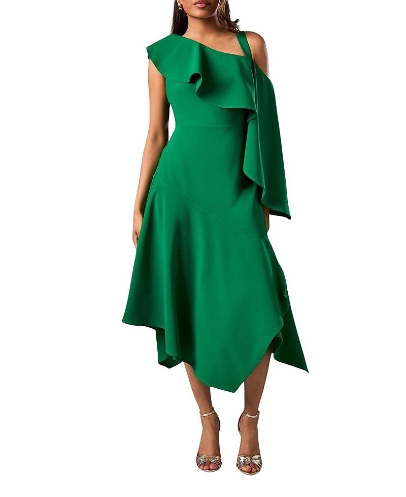 Coast Petite Midi Wedding Guest Dress in Green | Lyst