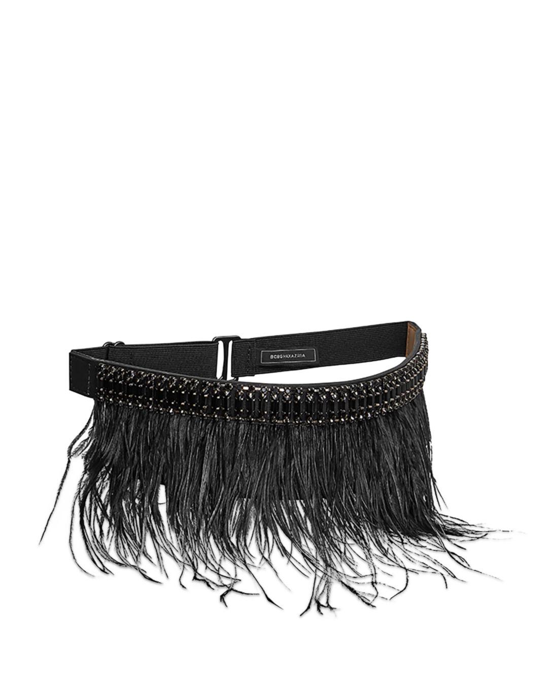 Bcbg ostrich feather belt Outlet
