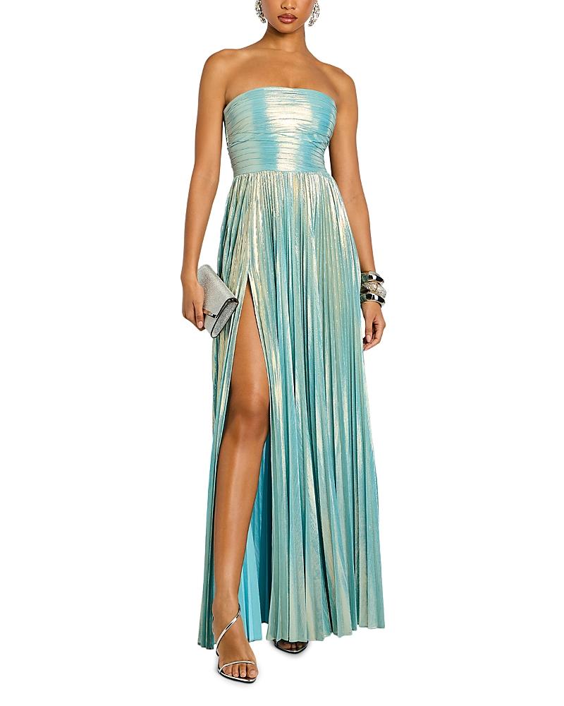 strapless open back dress ZINNIA pleated dress – MILAURA