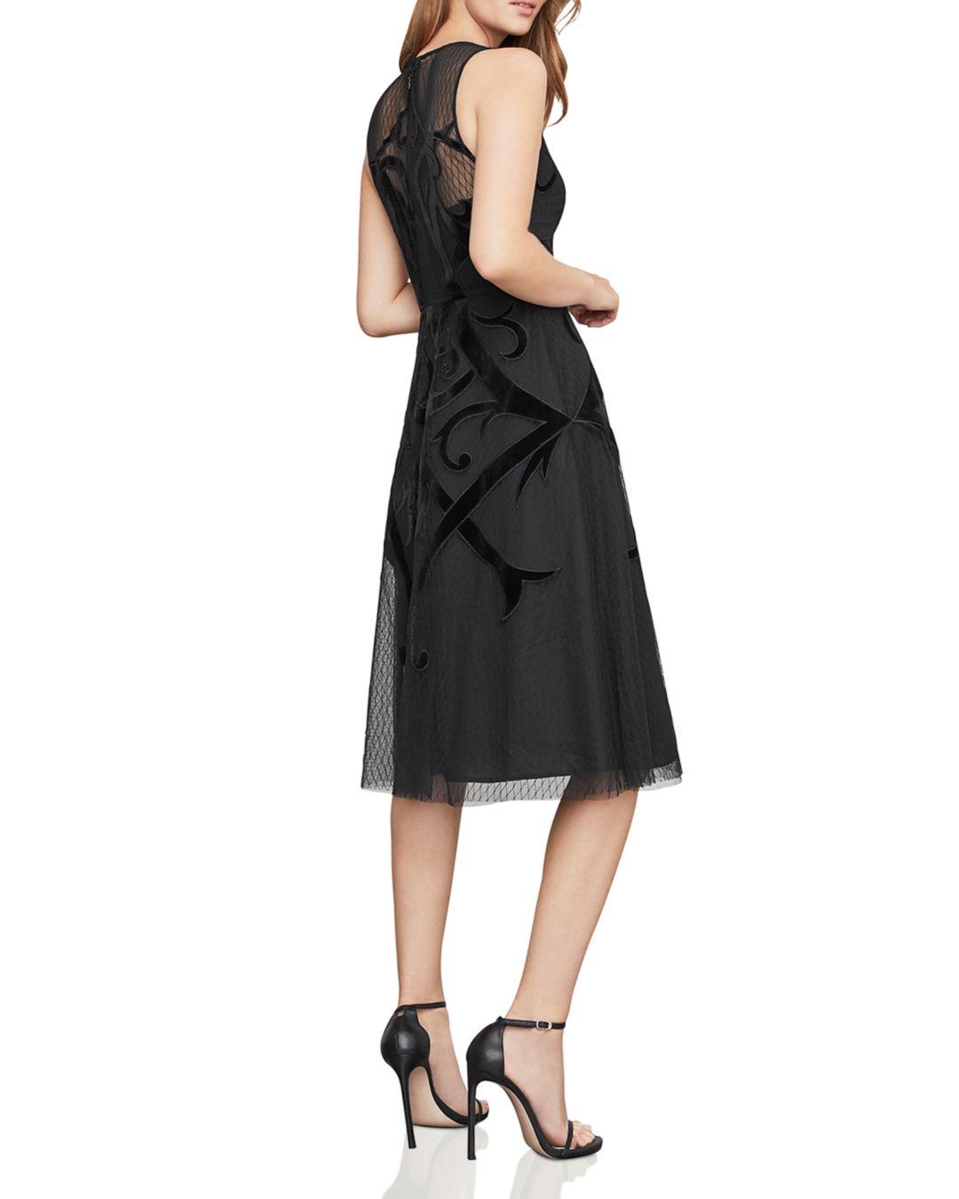 bcbg black velvet dress