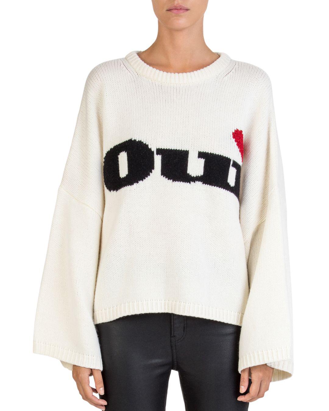 The Kooples Oui Sweater in White - Lyst