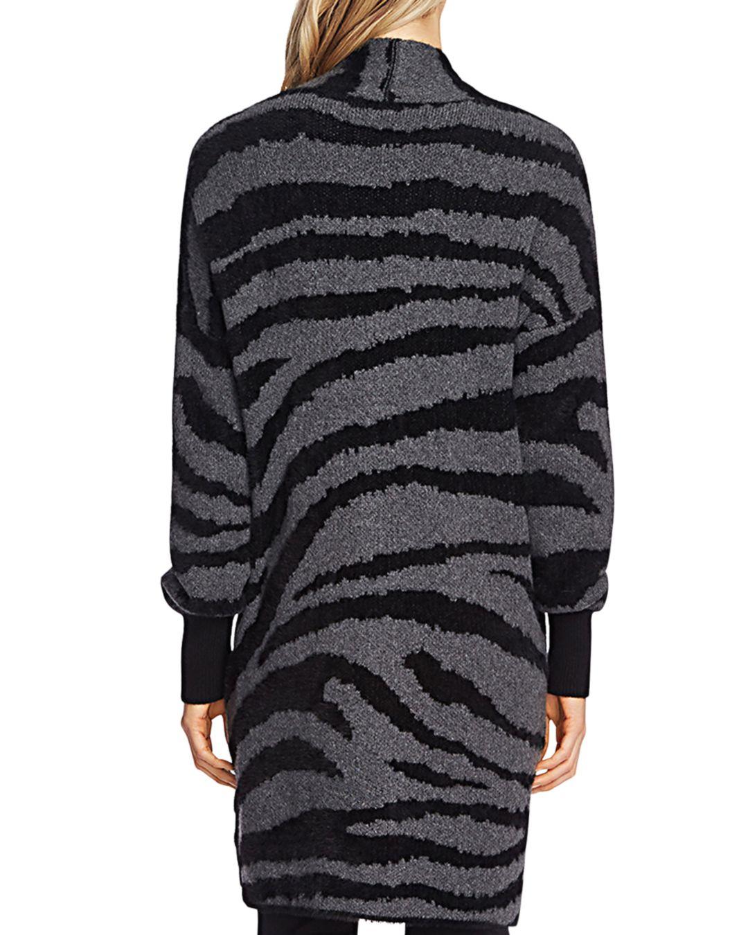 vince camuto zebra cardigan