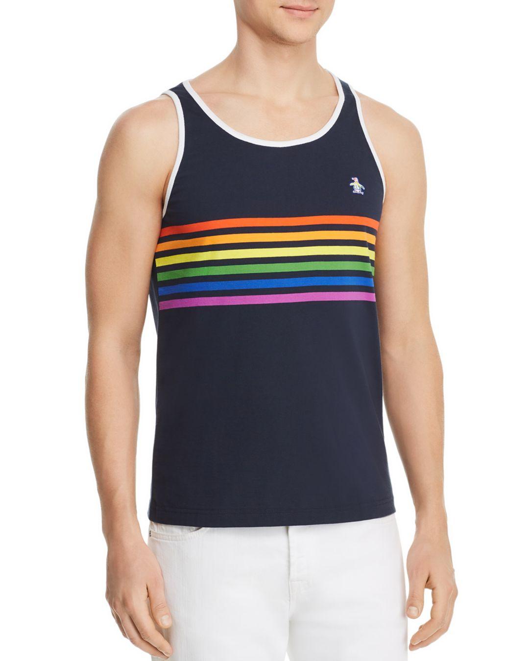 Original Penguin Pride Rainbow Tank in 