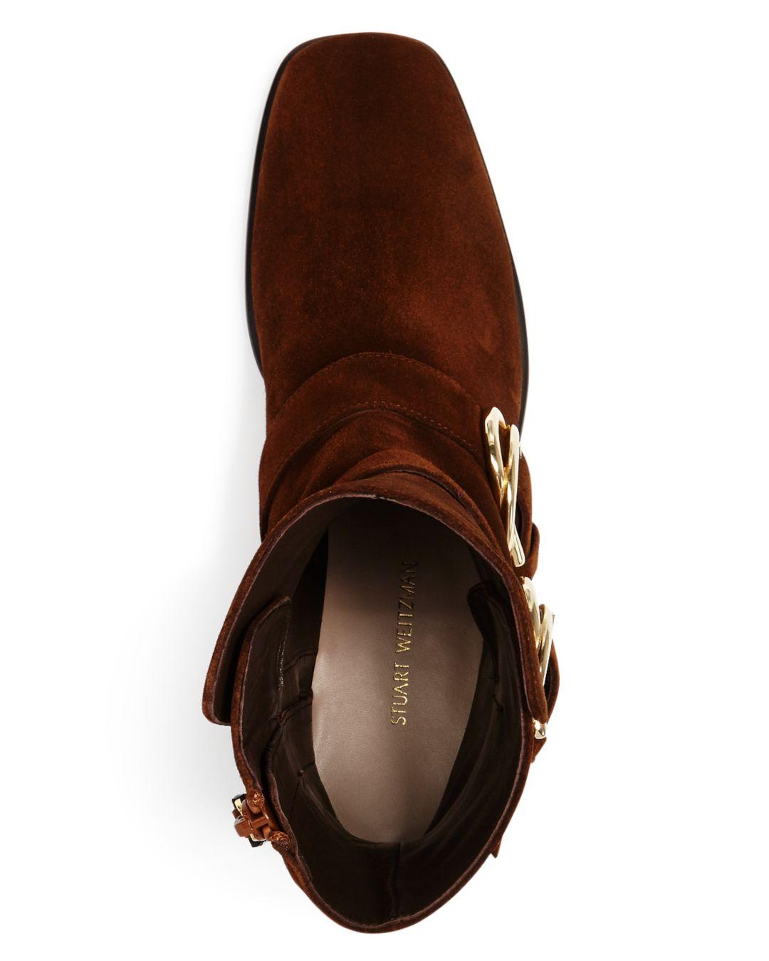 stuart weitzman buckle boots