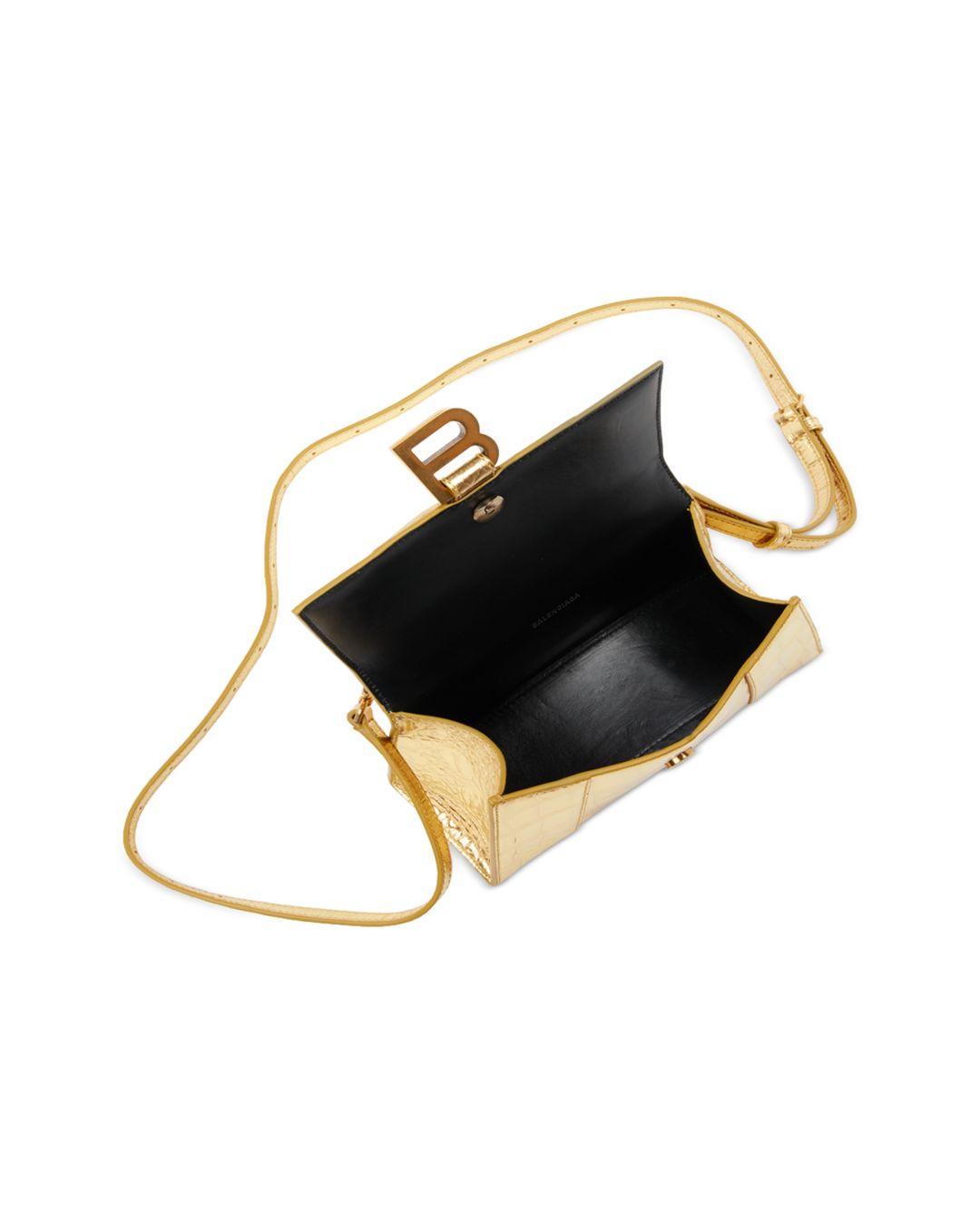 gold balenciaga hourglass bolsa