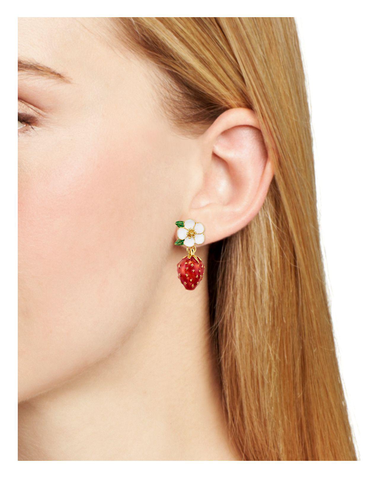 Strawberry earrings kate spade discount