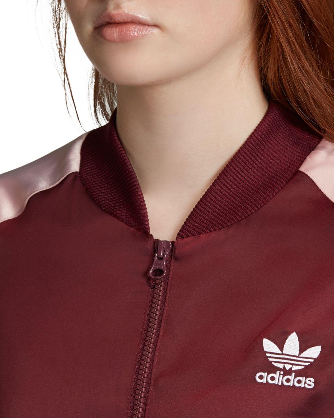 adidas satin bomber jacket