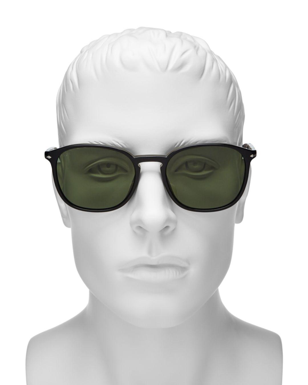 Persol Men's Round Sunglasses in Green for Men - Lyst