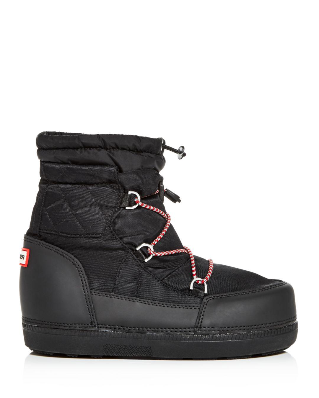 hunter quilted snow boots