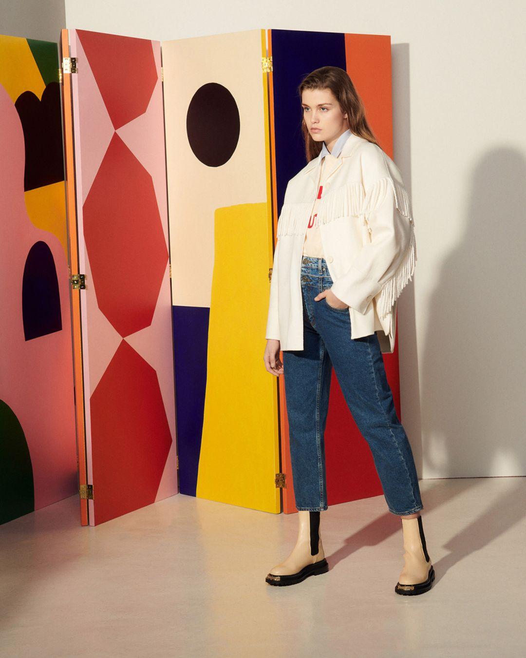 sandro fringe jacket