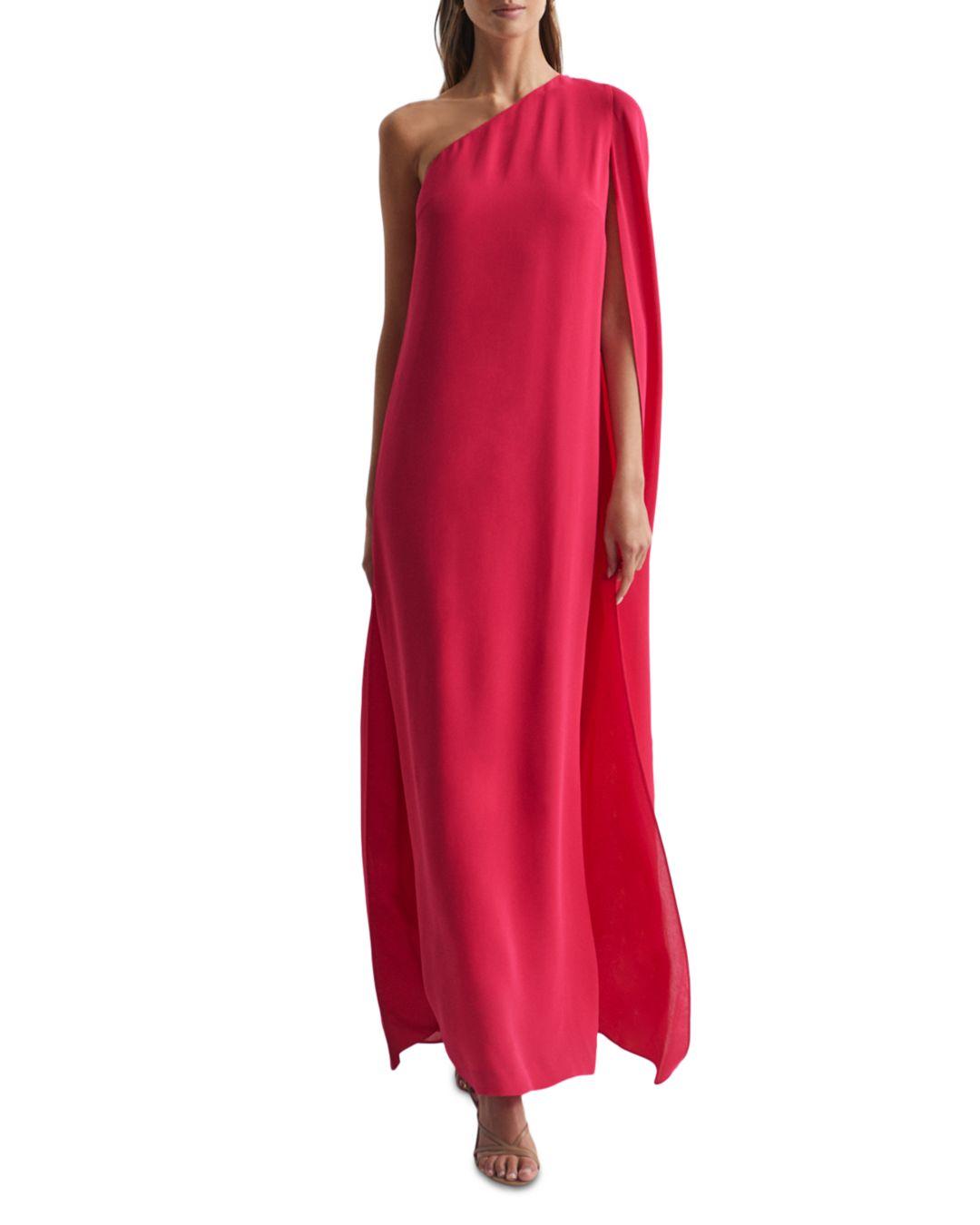 Reiss Nina Cape Maxi Dress in Red | Lyst