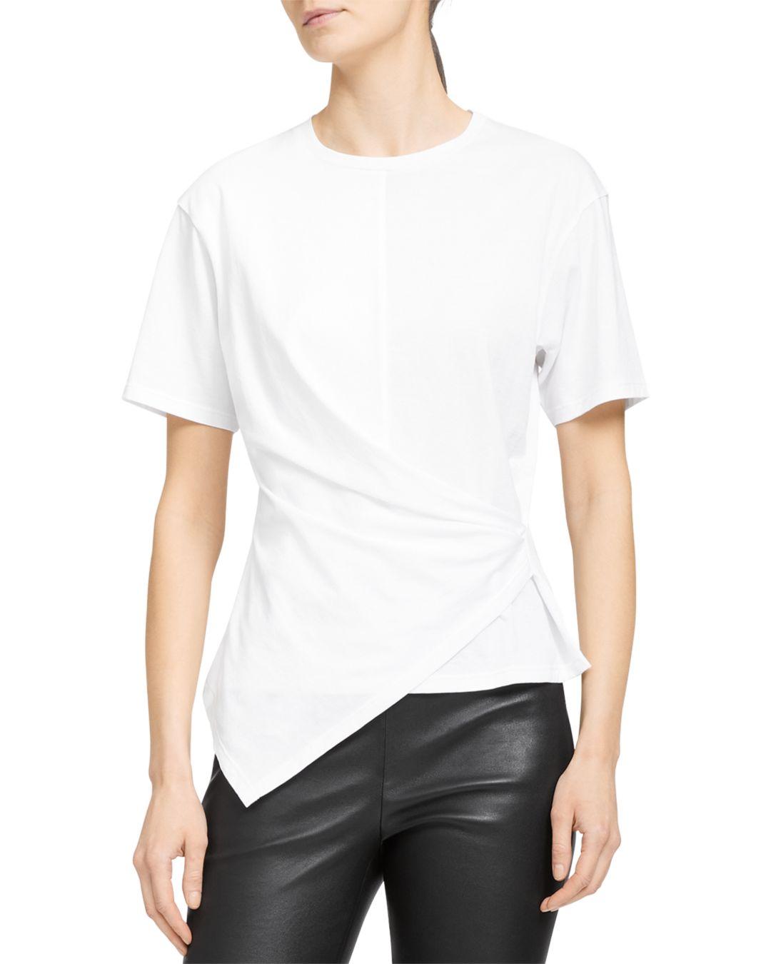 Theory Drape Front Tee | Lyst