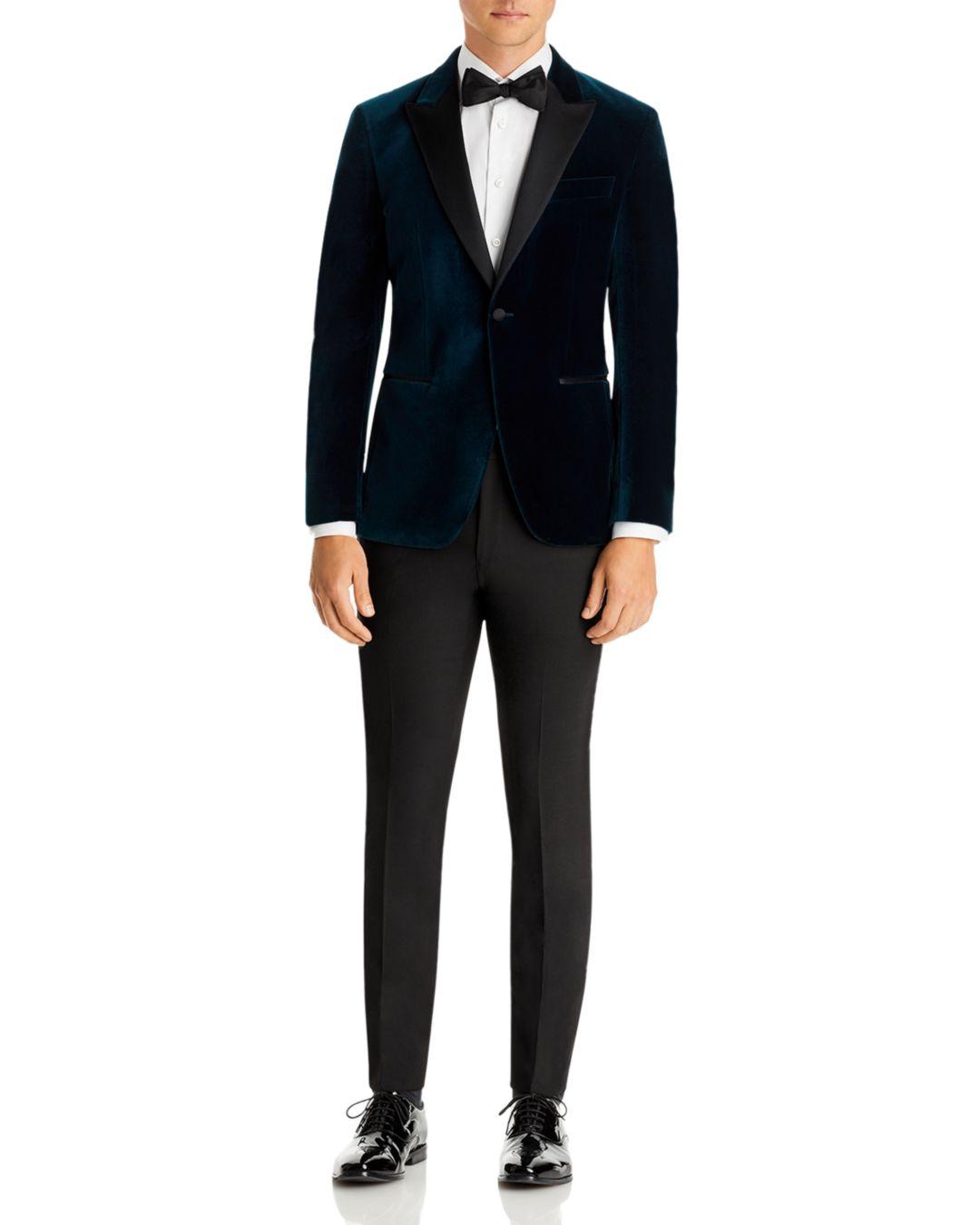 BOSS by HUGO BOSS Hutson Velvet Slim Fit Tuxedo Jacket in Blue for Men |  Lyst