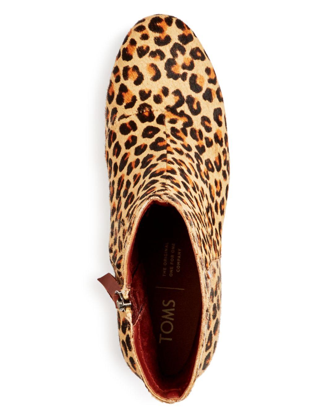 toms cheetah booties
